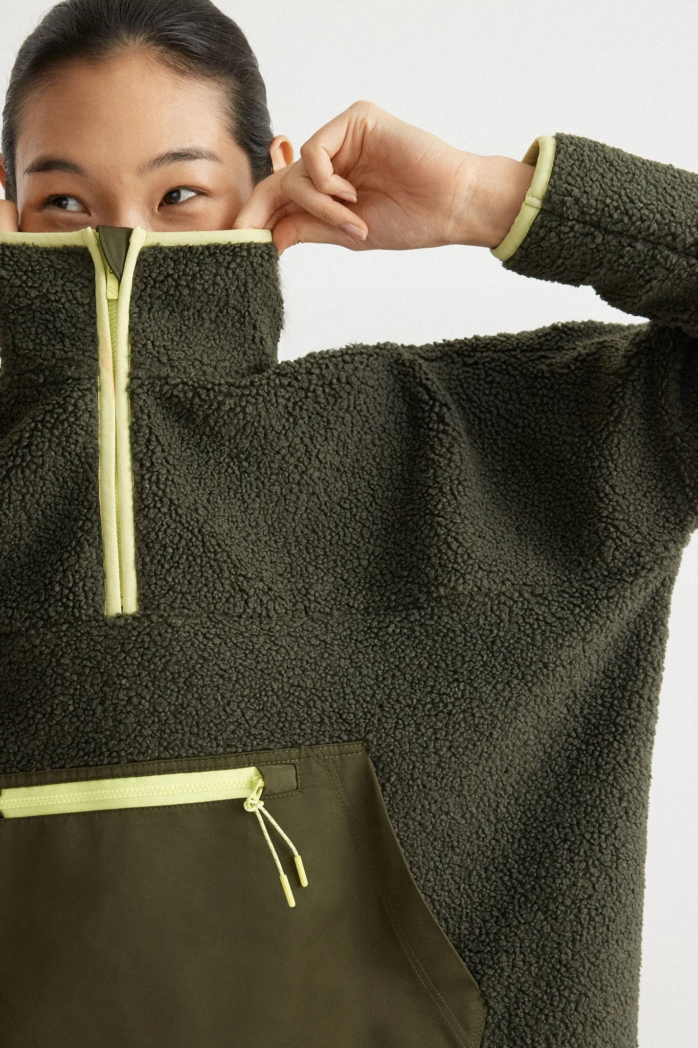 Army Green Fleece Cady Quarter Zip sold by Tuckernuck product image thumbnail 2