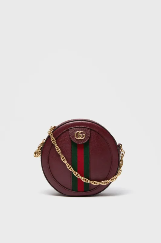 Gucci Red Mini Round Ophidia Leather Crossbody Bag sold by Tuckernuck