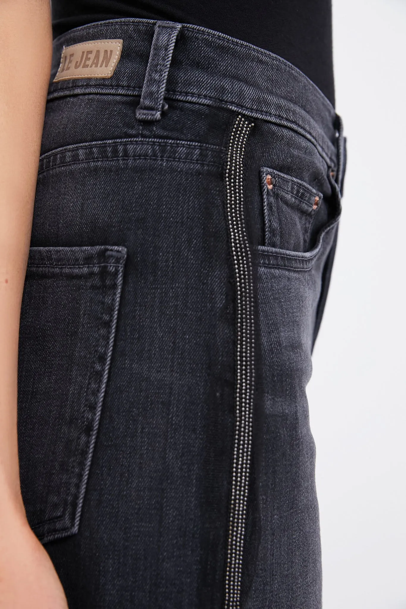 Vintage Charcoal Beaded Tux Stripe Nomad Jean sold by Tuckernuck product image thumbnail 5