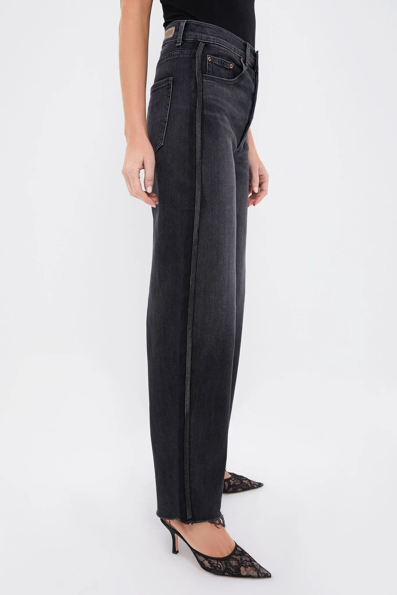 Vintage Charcoal Beaded Tux Stripe Nomad Jean sold by Tuckernuck product image thumbnail 3