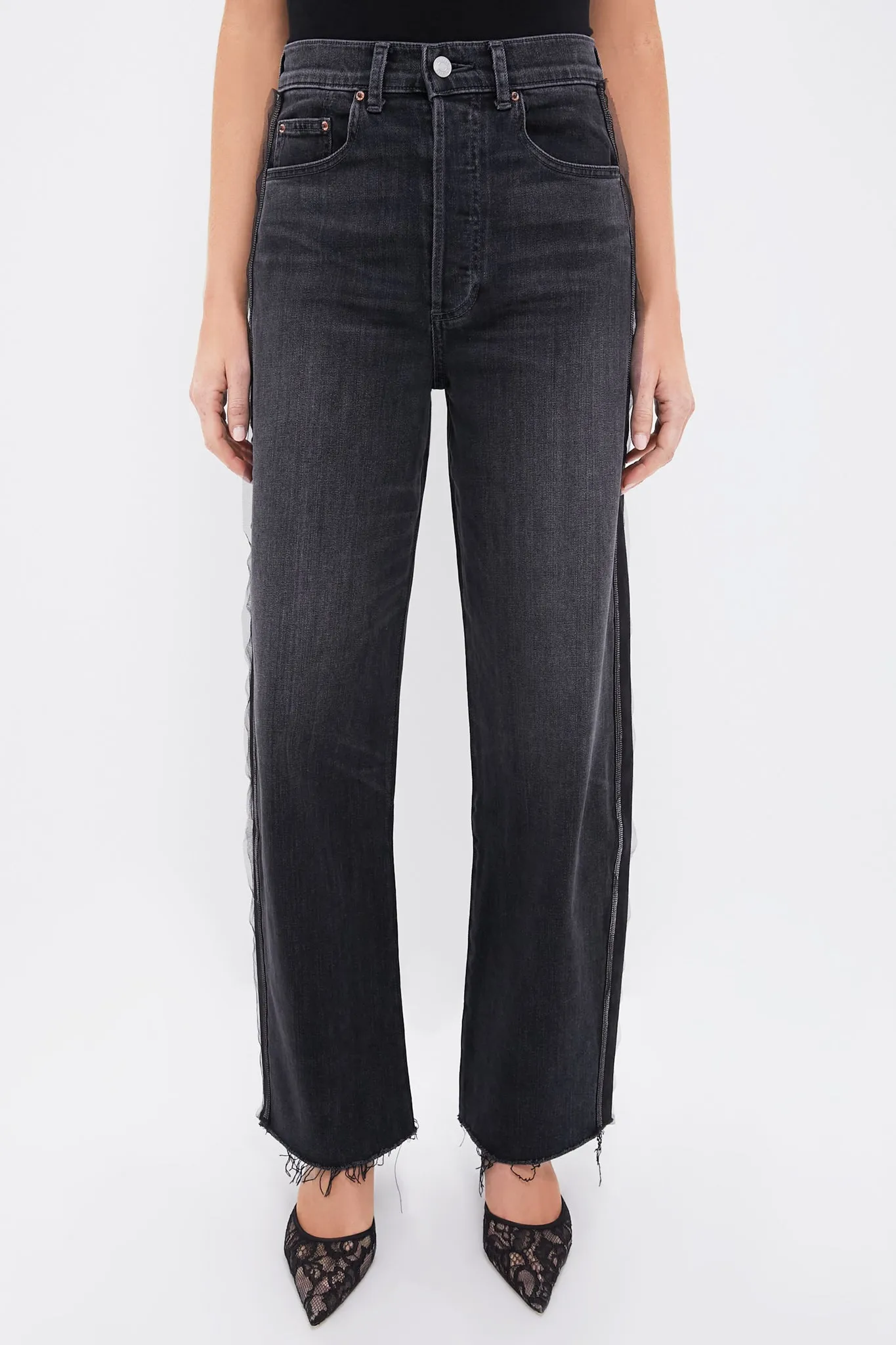 Vintage Charcoal Beaded Tux Stripe Nomad Jean sold by Tuckernuck