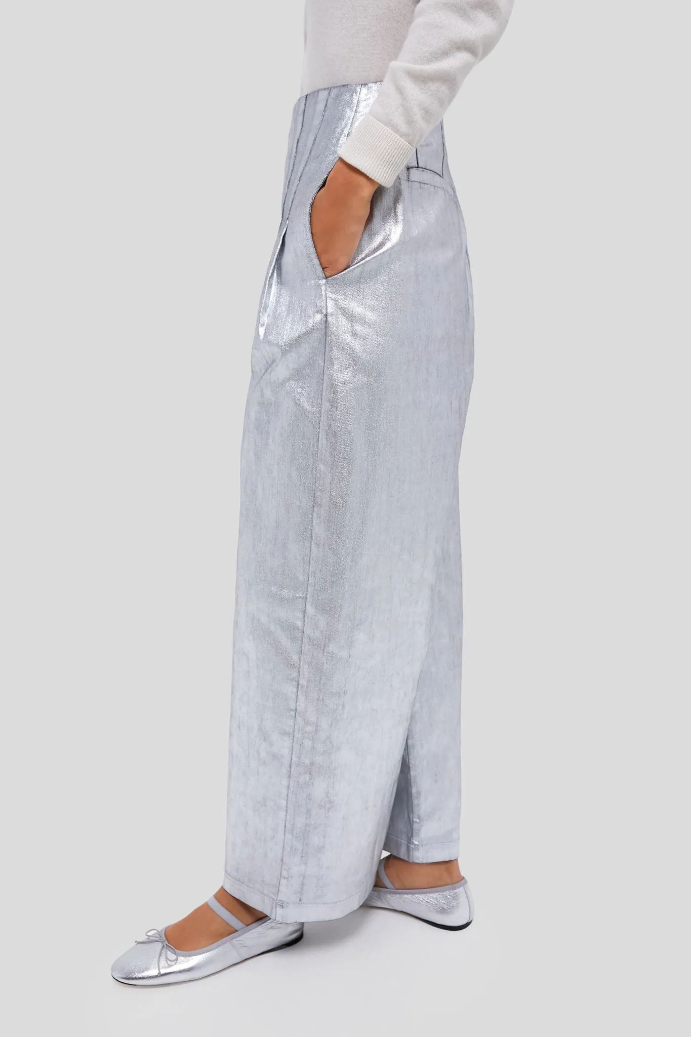 Silver The Sculpted Trouser sold by Tuckernuck product image thumbnail 3