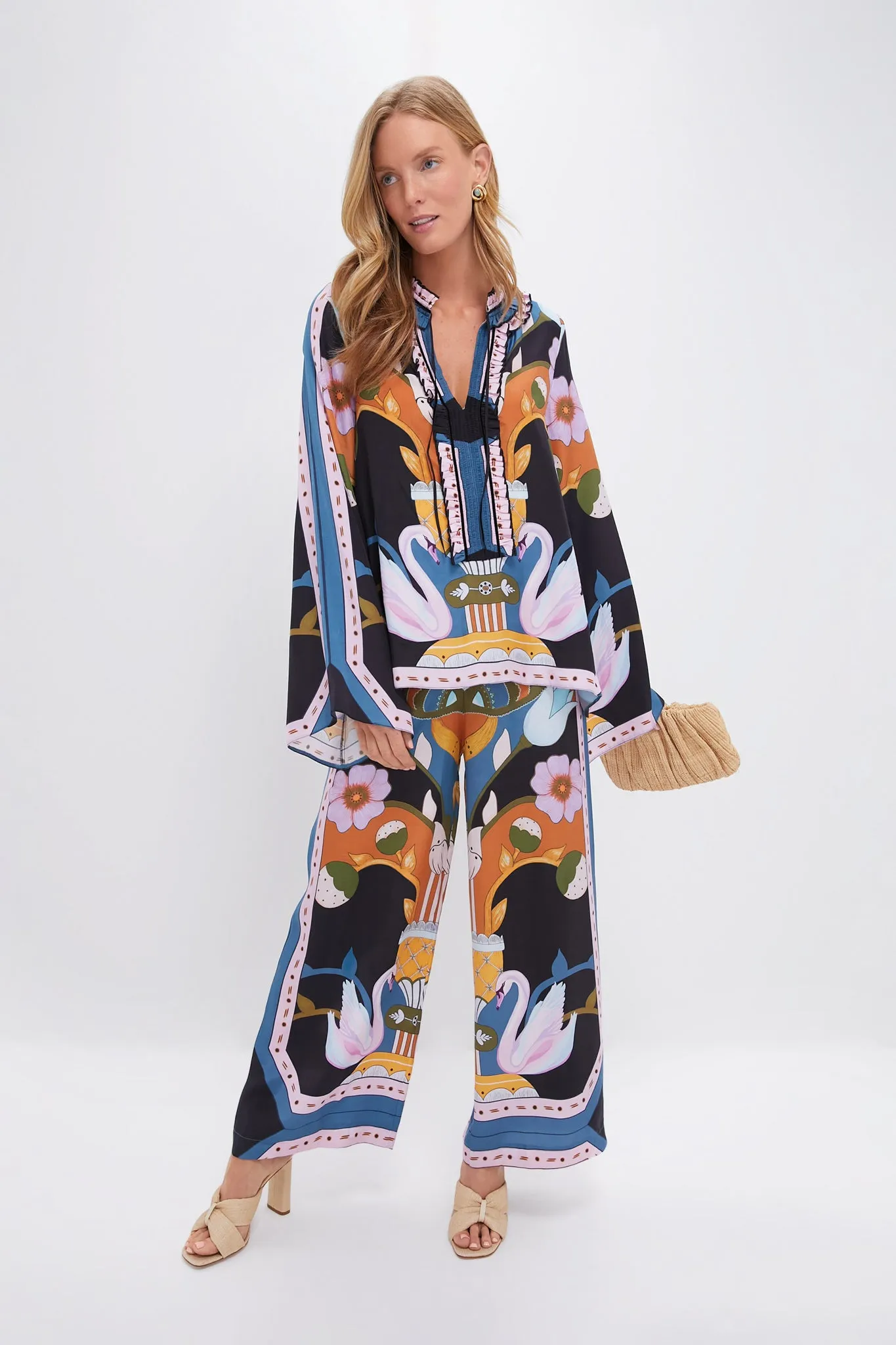 Black and Blue Multicolor Print Madison Pants sold by Tuckernuck product image thumbnail 2