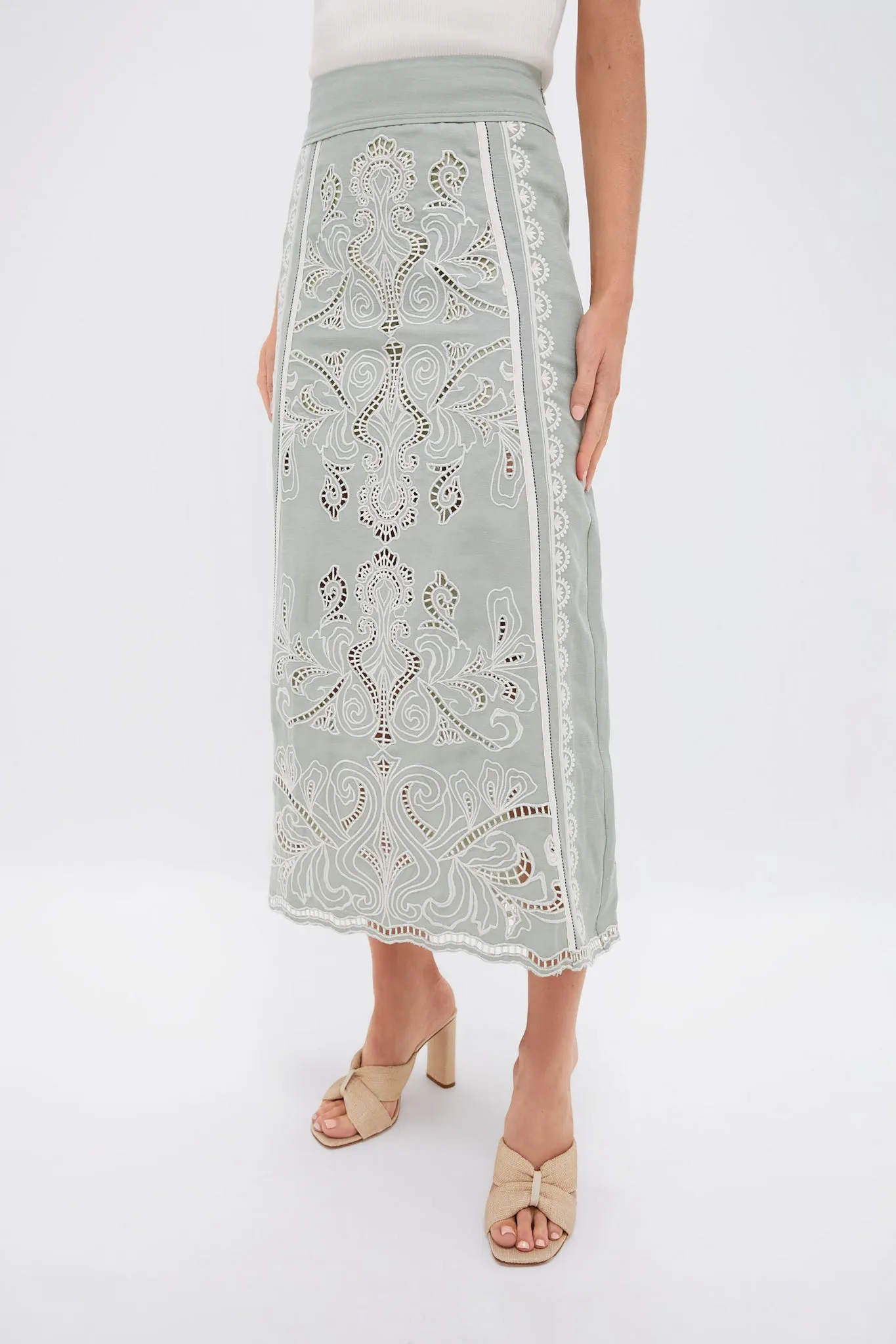 Green Rosalie Skirt sold by Tuckernuck