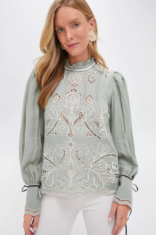 Green Keira Top sold by Tuckernuck