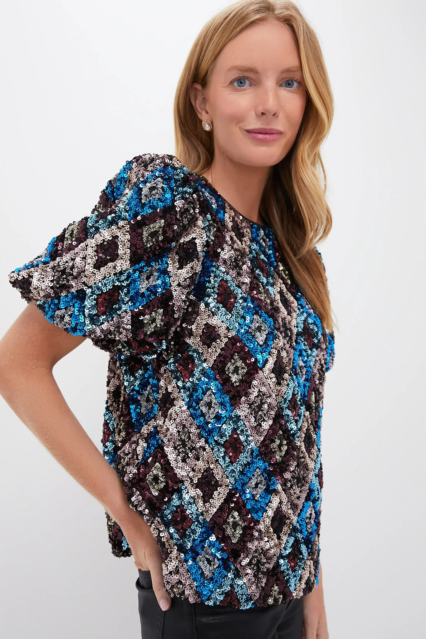 Multi Sequin Jada Blouse sold by Tuckernuck product image thumbnail 3