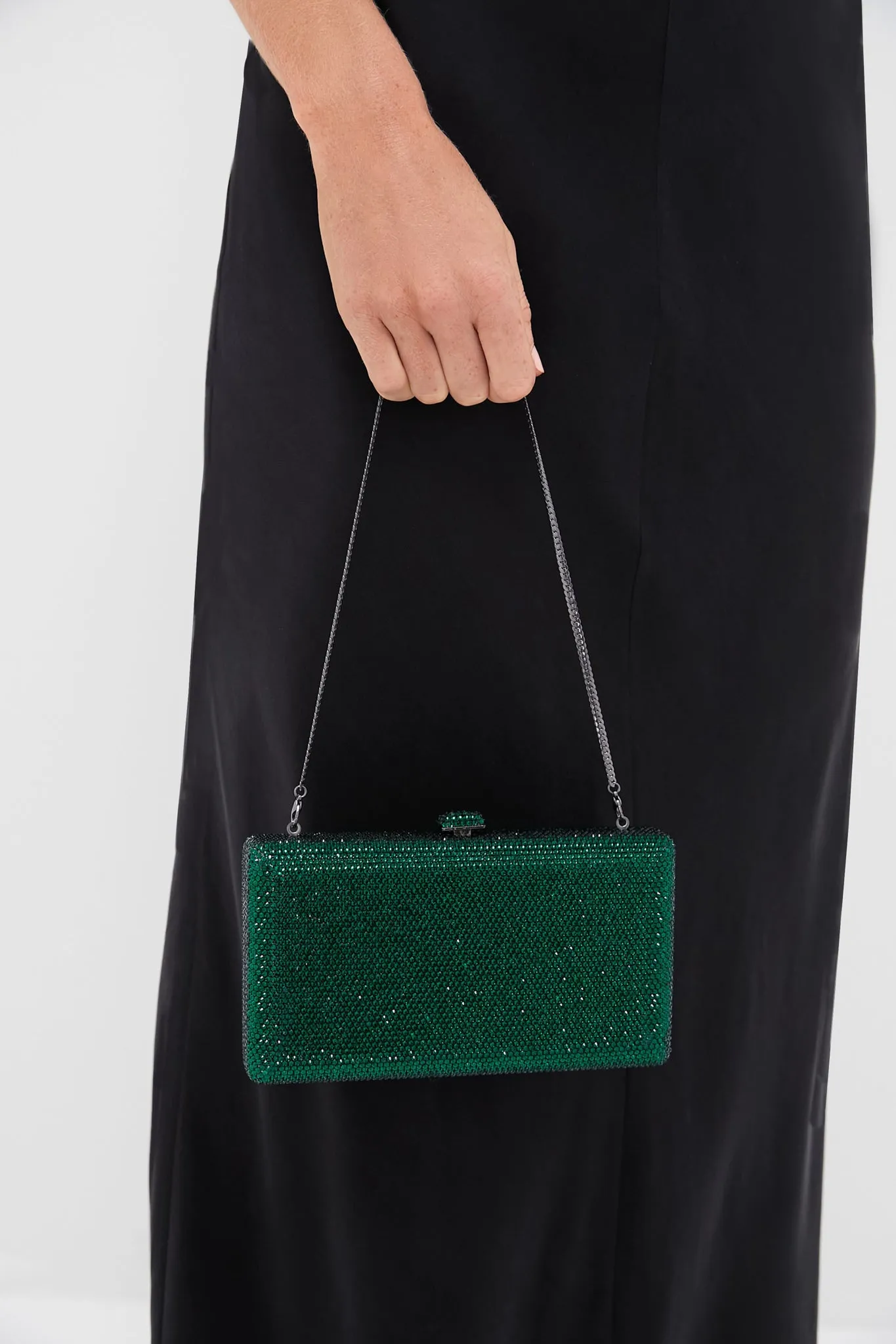 Emerald Green Embellished Crystal Clutch sold by Tuckernuck product image thumbnail 5