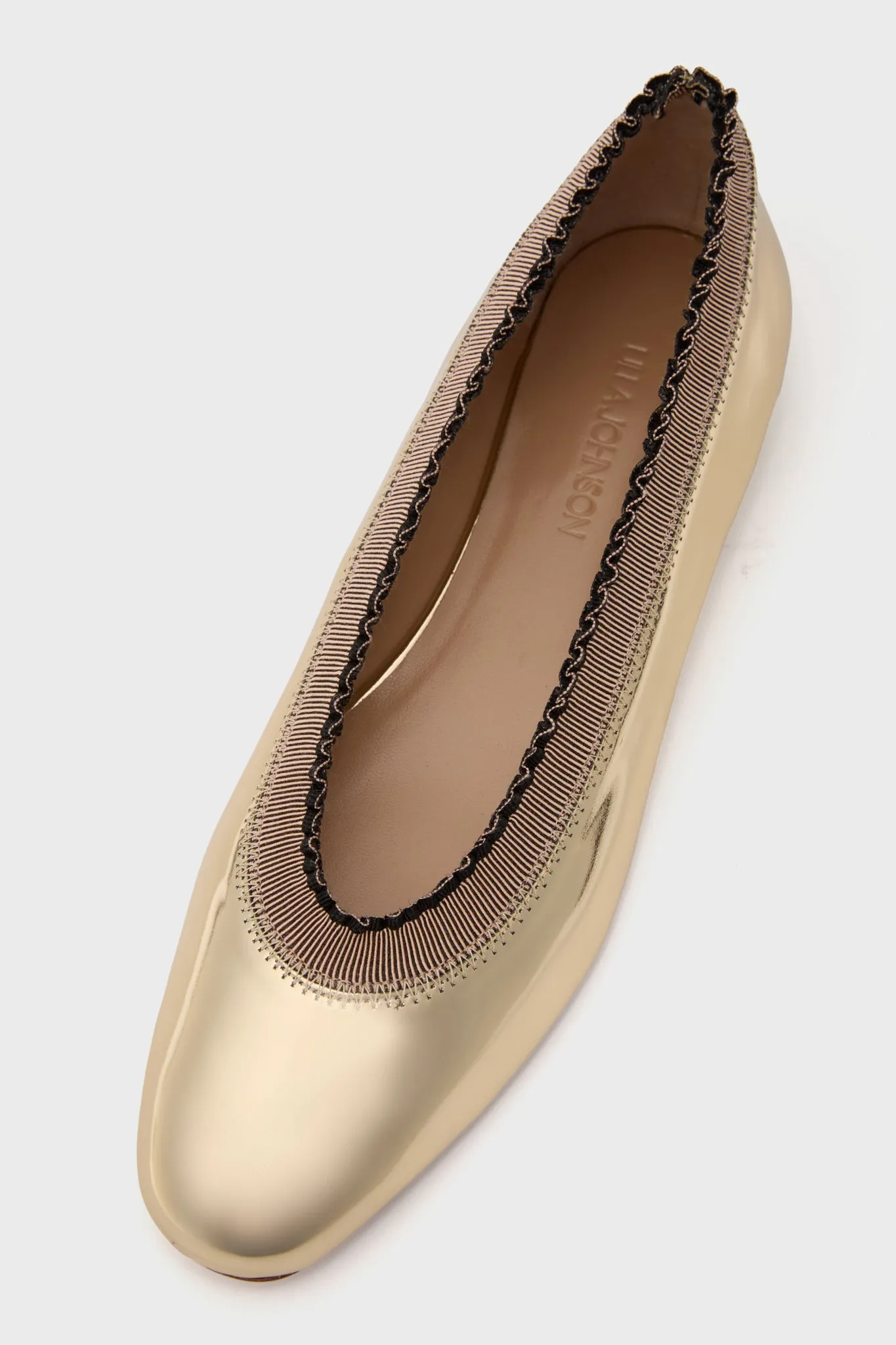 Light Gold Elise Ruffle Ballet Flats sold by Tuckernuck product image thumbnail 5