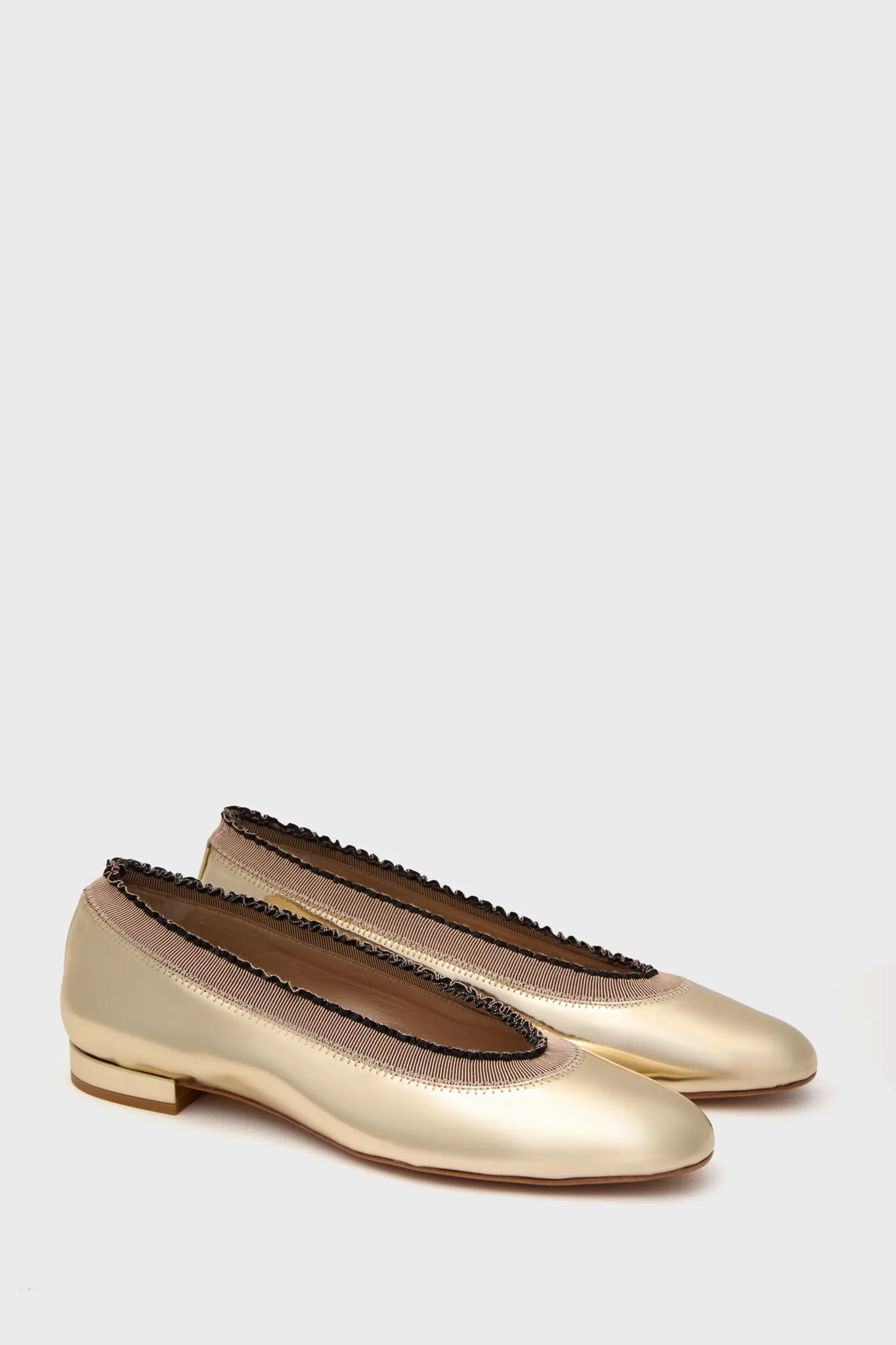 Light Gold Elise Ruffle Ballet Flats sold by Tuckernuck product image thumbnail 4
