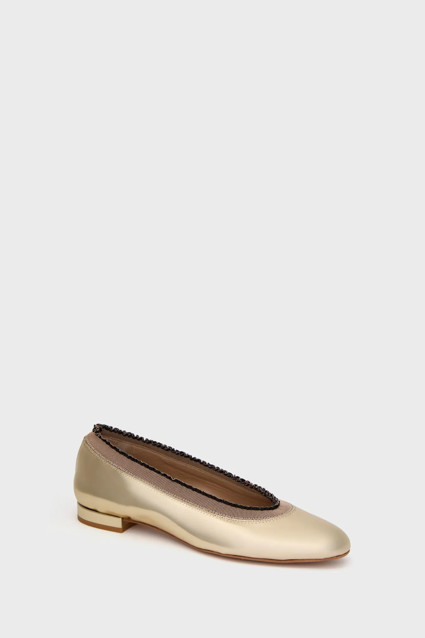 Light Gold Elise Ruffle Ballet Flats sold by Tuckernuck