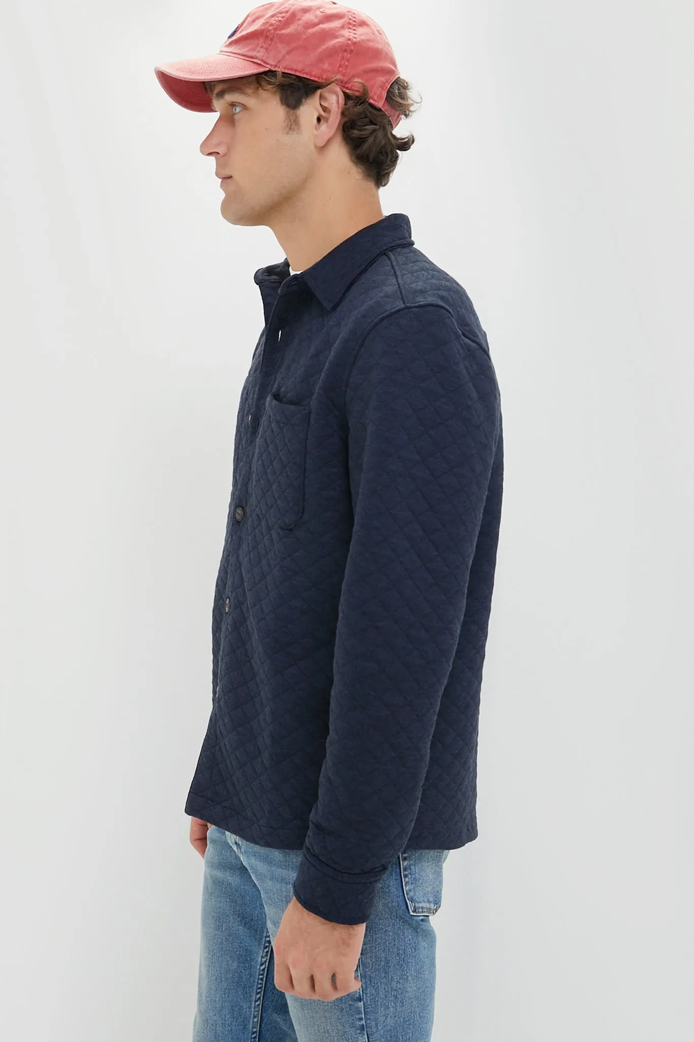 Navy Heavyweight Corbet Overshirt sold by Tuckernuck product image thumbnail 3