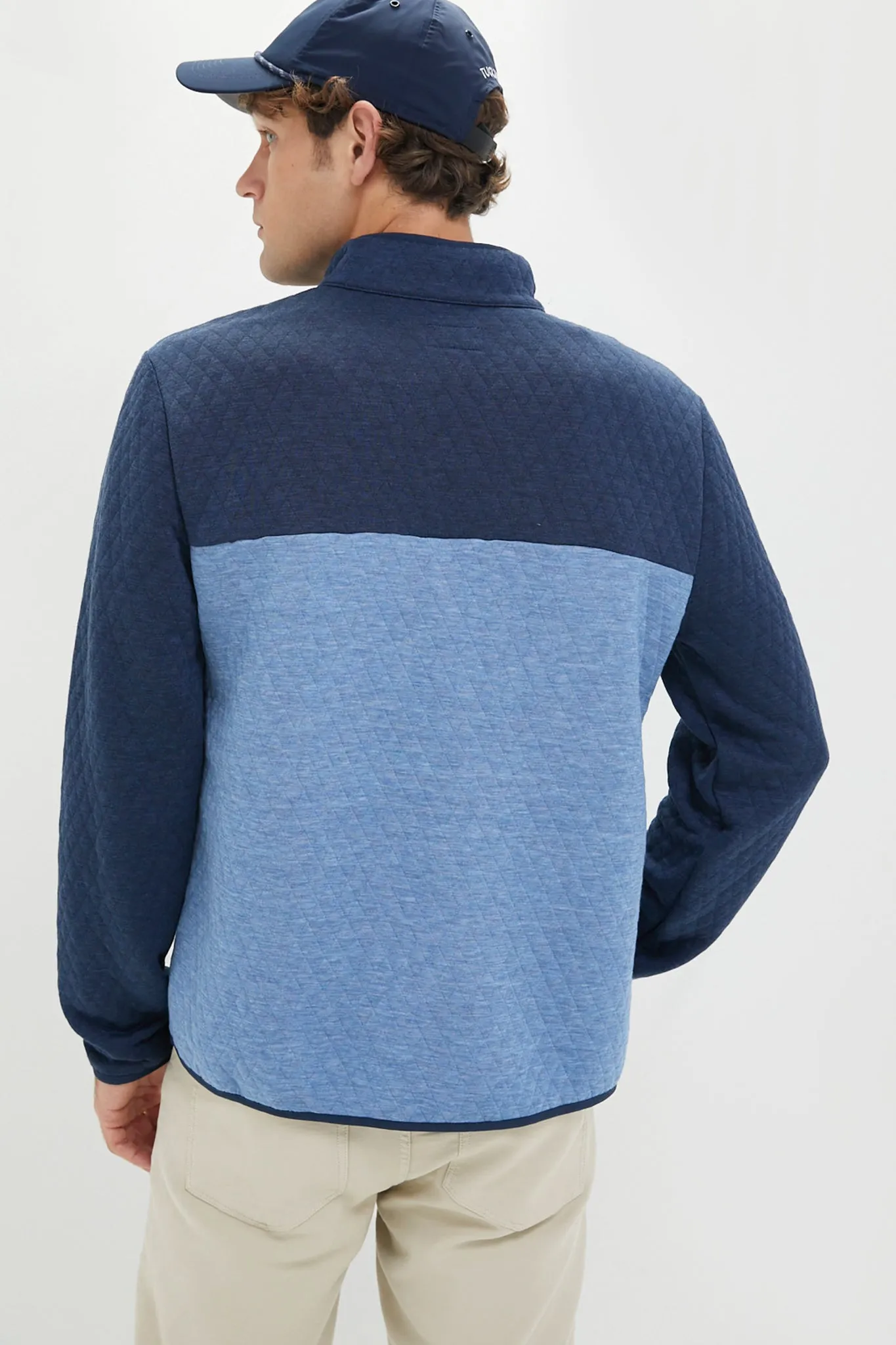 Navy Mid Blue Colorblock Corbet Pullover sold by Tuckernuck product image thumbnail 4