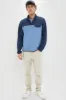 Navy Mid Blue Colorblock Corbet Pullover sold by Tuckernuck