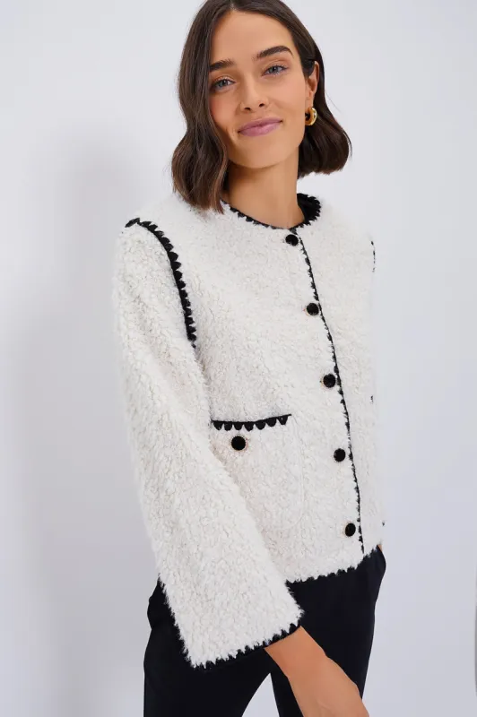 Cream & Black Trim Audrey Jacket sold by Tuckernuck