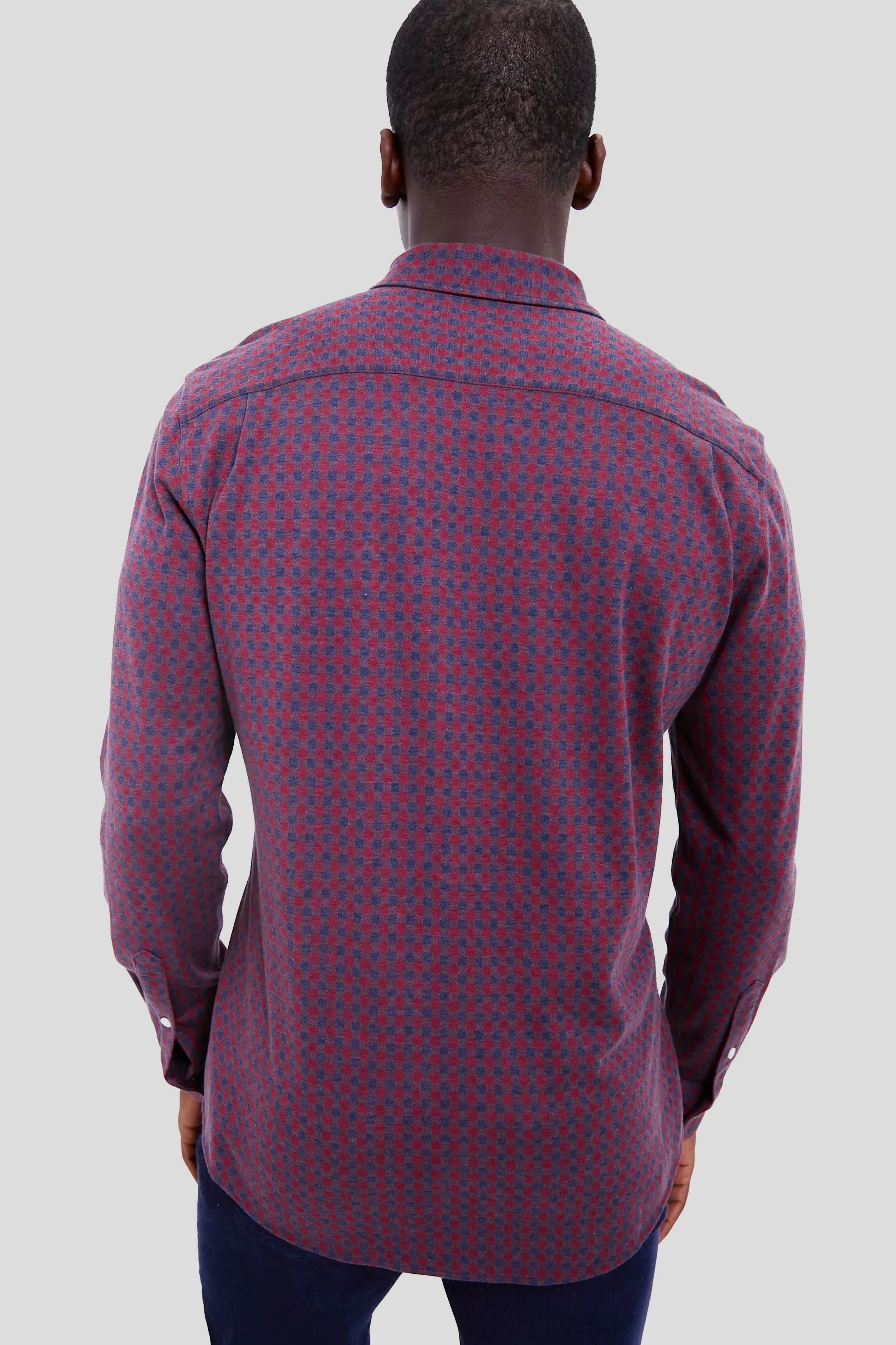 Navy Red Gingham Coastline Knit Shirt sold by Tuckernuck product image thumbnail 4