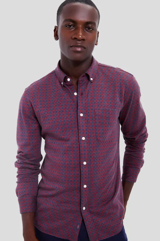 Navy Red Gingham Coastline Knit Shirt sold by Tuckernuck