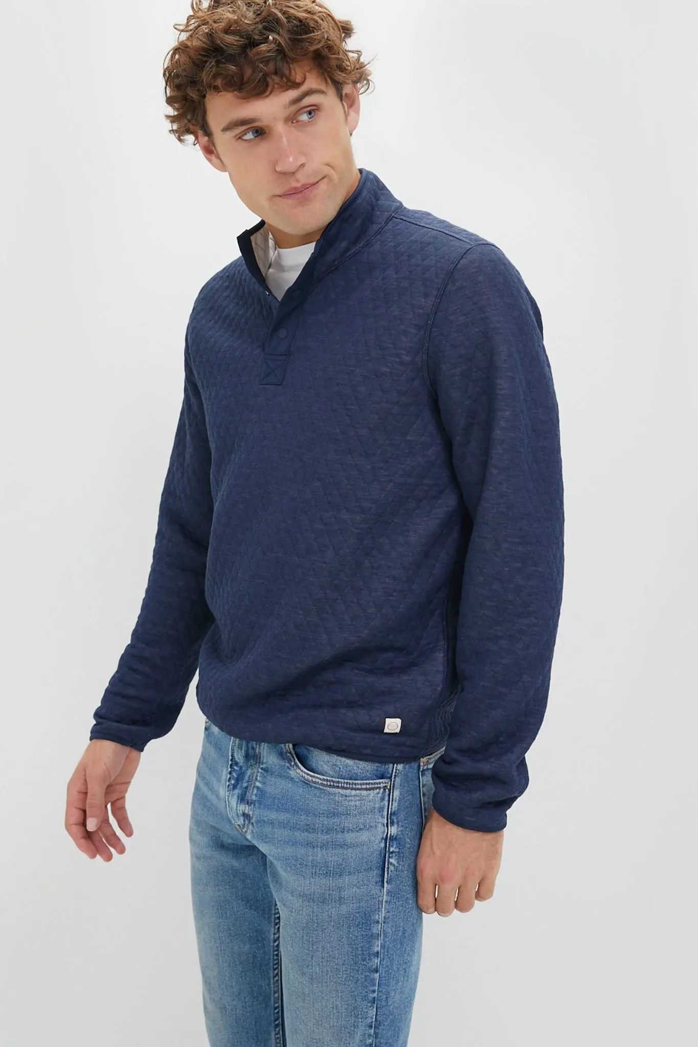 Navy Oat Corbet Reversible Pullover sold by Tuckernuck product image thumbnail 4