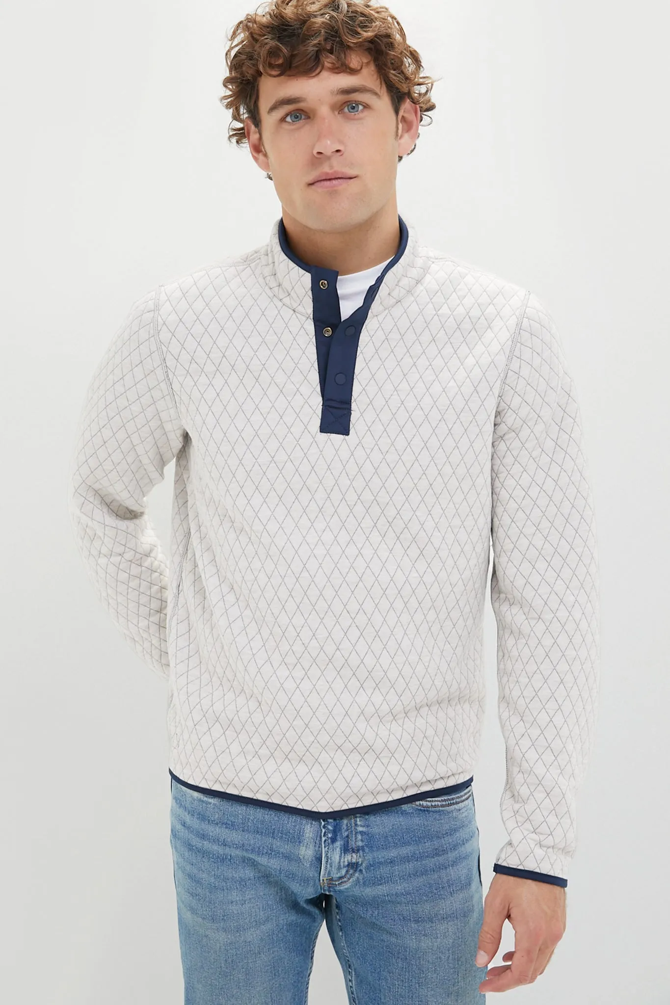 Navy Oat Corbet Reversible Pullover sold by Tuckernuck product image thumbnail 2