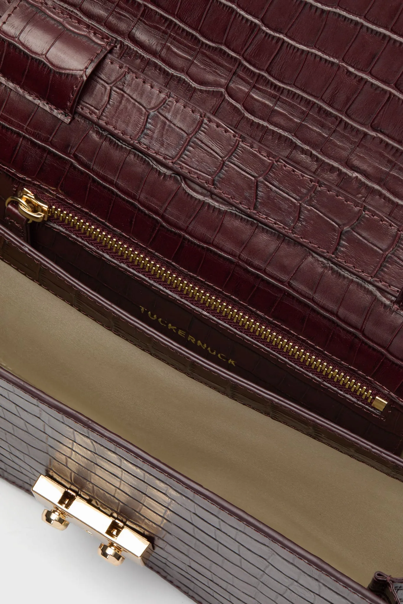 Brown Croc Anderson Crossbody sold by Tuckernuck product image thumbnail 5