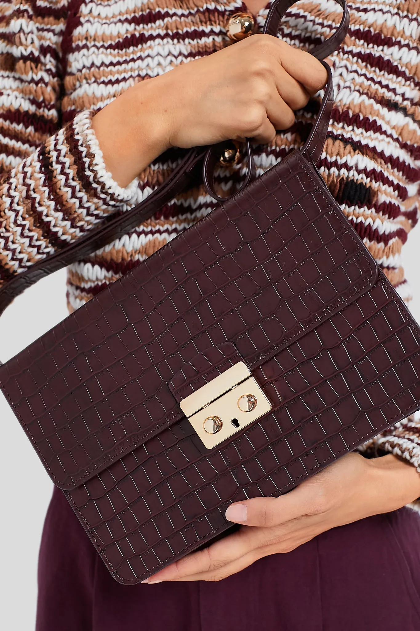 Brown Croc Anderson Crossbody sold by Tuckernuck product image thumbnail 2