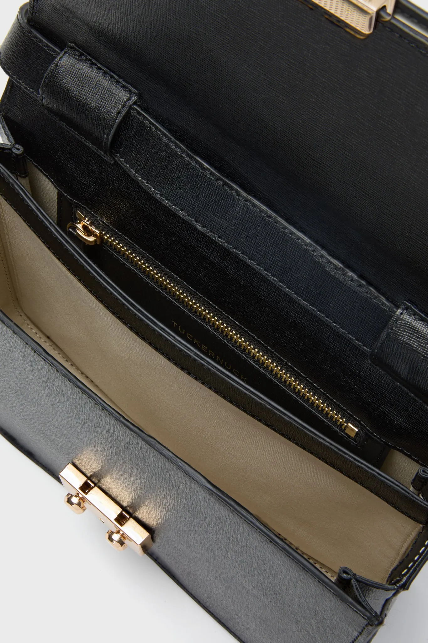 Black Saffiano Leather Anderson Crossbody sold by Tuckernuck product image thumbnail 5