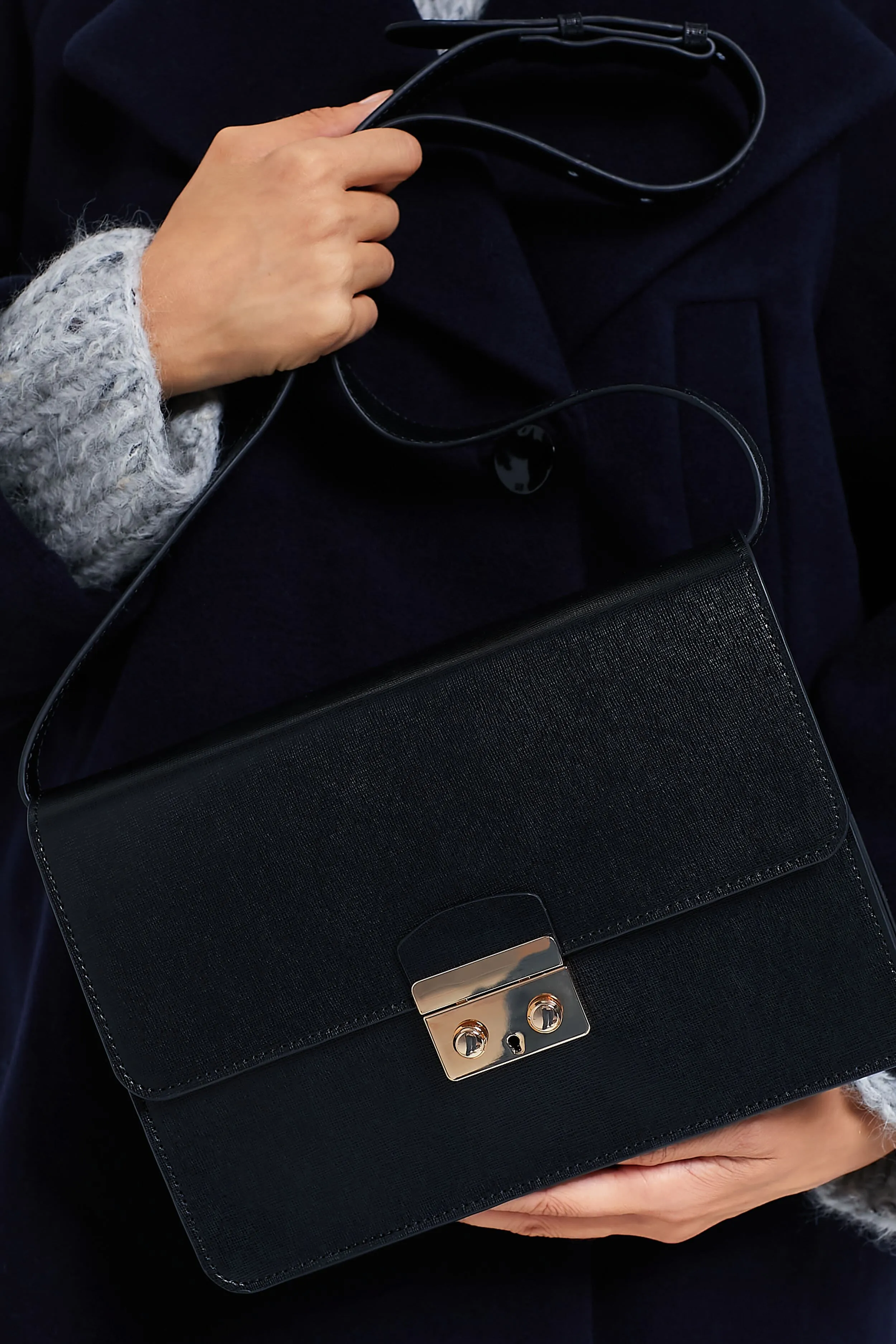 Black Saffiano Leather Anderson Crossbody sold by Tuckernuck product image thumbnail 2