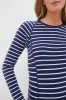 Refined Navy Long Sleeve Soft Pima Stretch Knit T Shirt sold by Tuckernuck