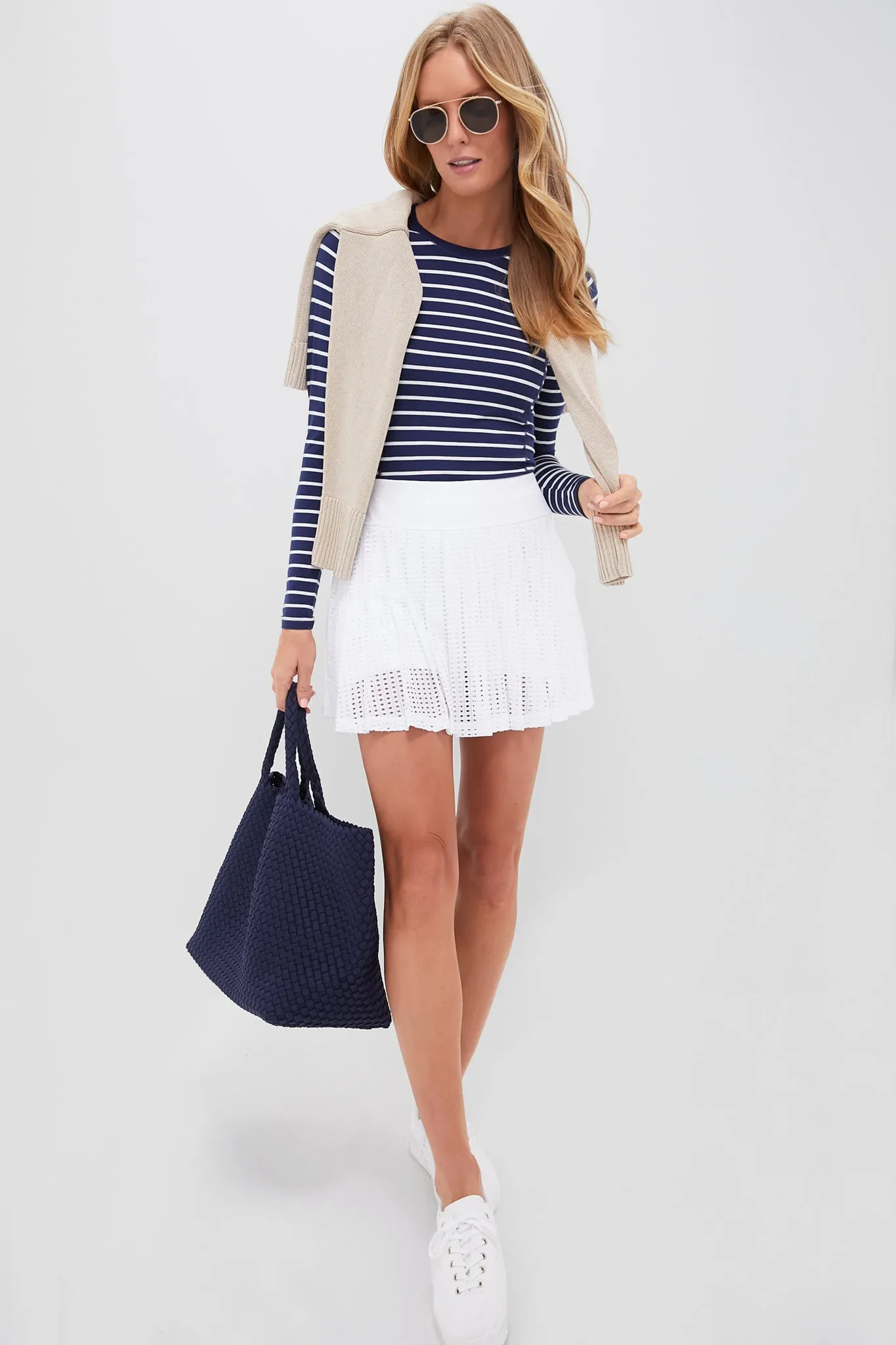 Refined Navy Long Sleeve Soft Pima Stretch Knit T Shirt sold by Tuckernuck product image thumbnail 2