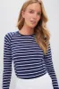 Refined Navy Long Sleeve Soft Pima Stretch Knit T Shirt sold by Tuckernuck