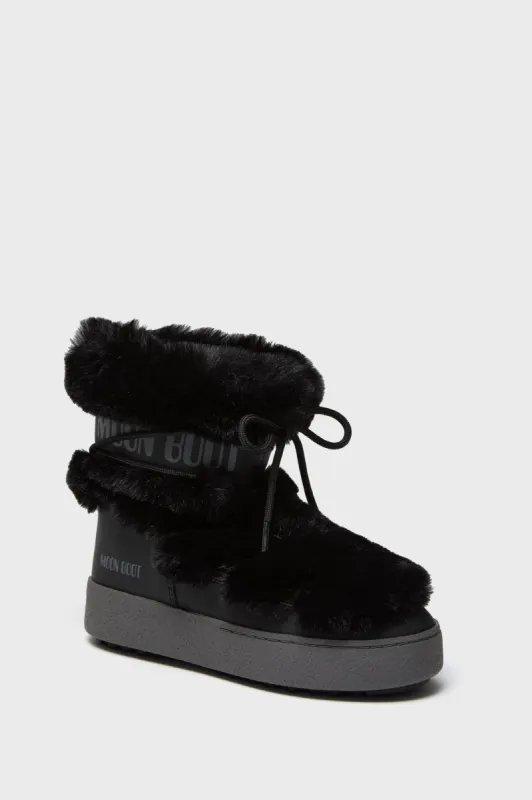 Black LTrack Faux Fur Boots made by Moon Boot