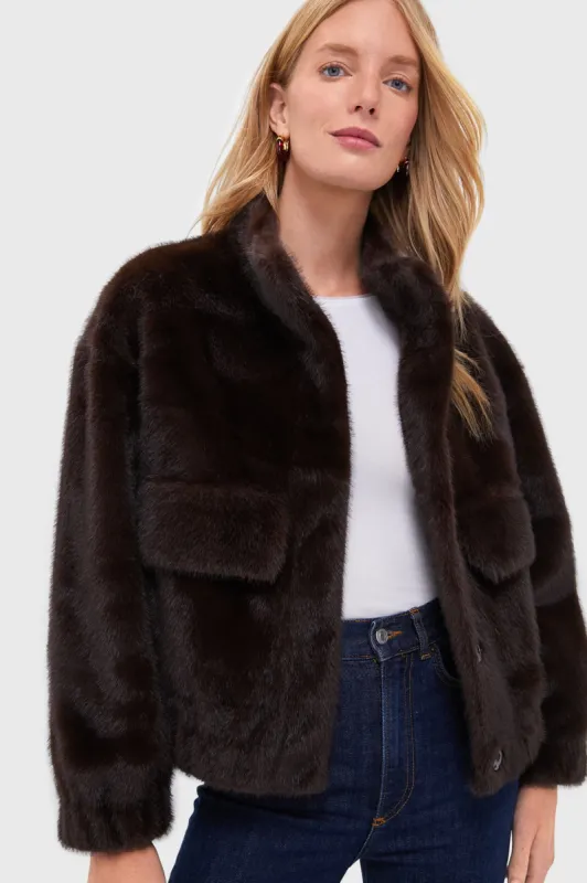 Faux Fur Chocolate Paros Coat sold by Tuckernuck