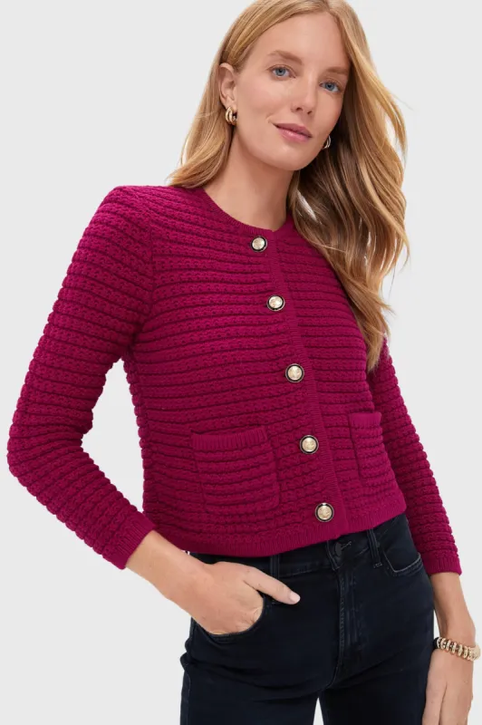 Fuchsia Gaspard Cardigan made by ba&sh