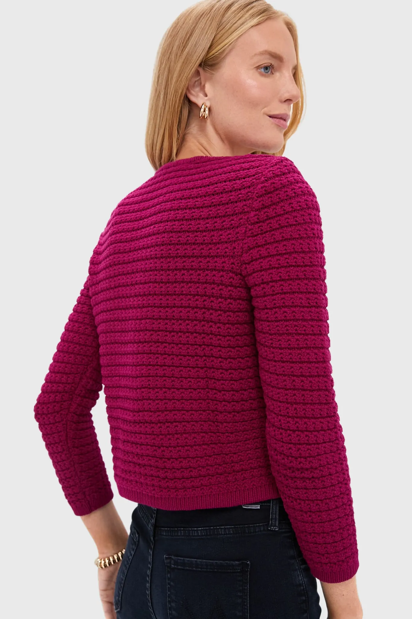 Fuchsia Gaspard Cardigan sold by Tuckernuck product image thumbnail 4