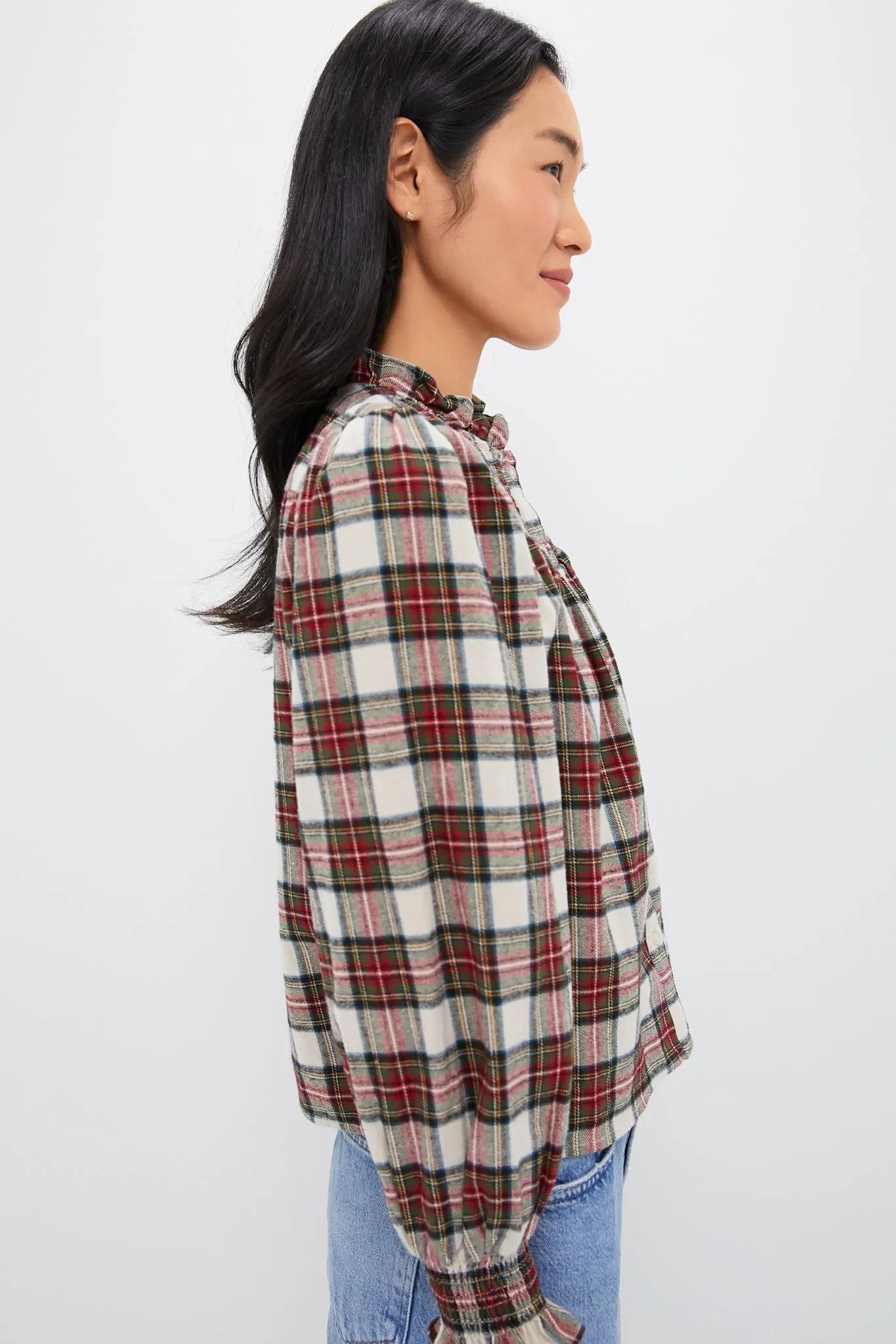 Exclusive Ivory Plaid Nicole Shirt sold by Tuckernuck product image thumbnail 3
