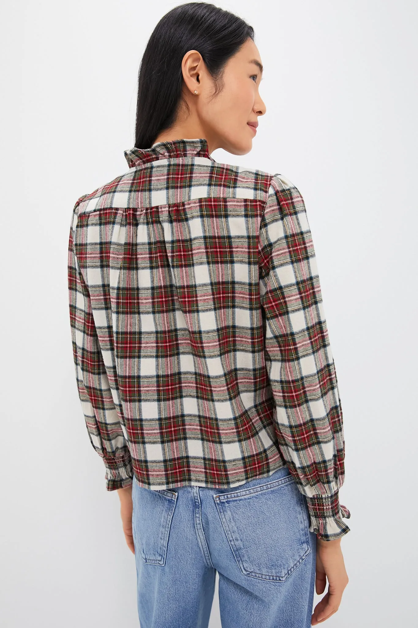 Exclusive Ivory Plaid Nicole Shirt sold by Tuckernuck product image thumbnail 4