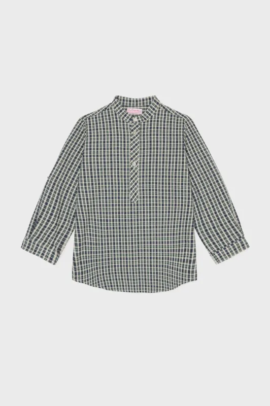 Navy Tartan Mateo Long Sleeve Boy Shirt sold by Tuckernuck