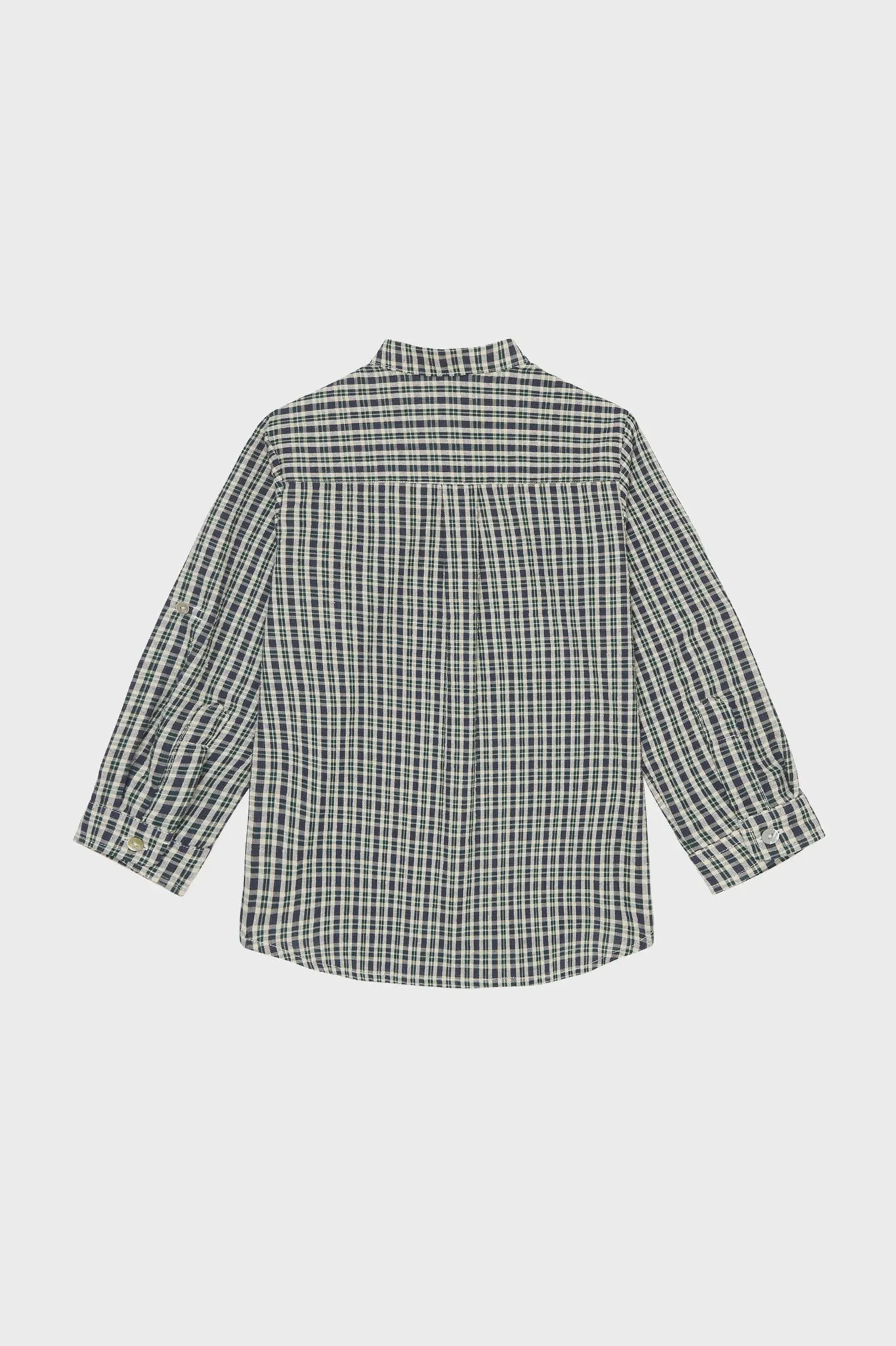 Navy Tartan Mateo Long Sleeve Boy Shirt sold by Tuckernuck product image thumbnail 2