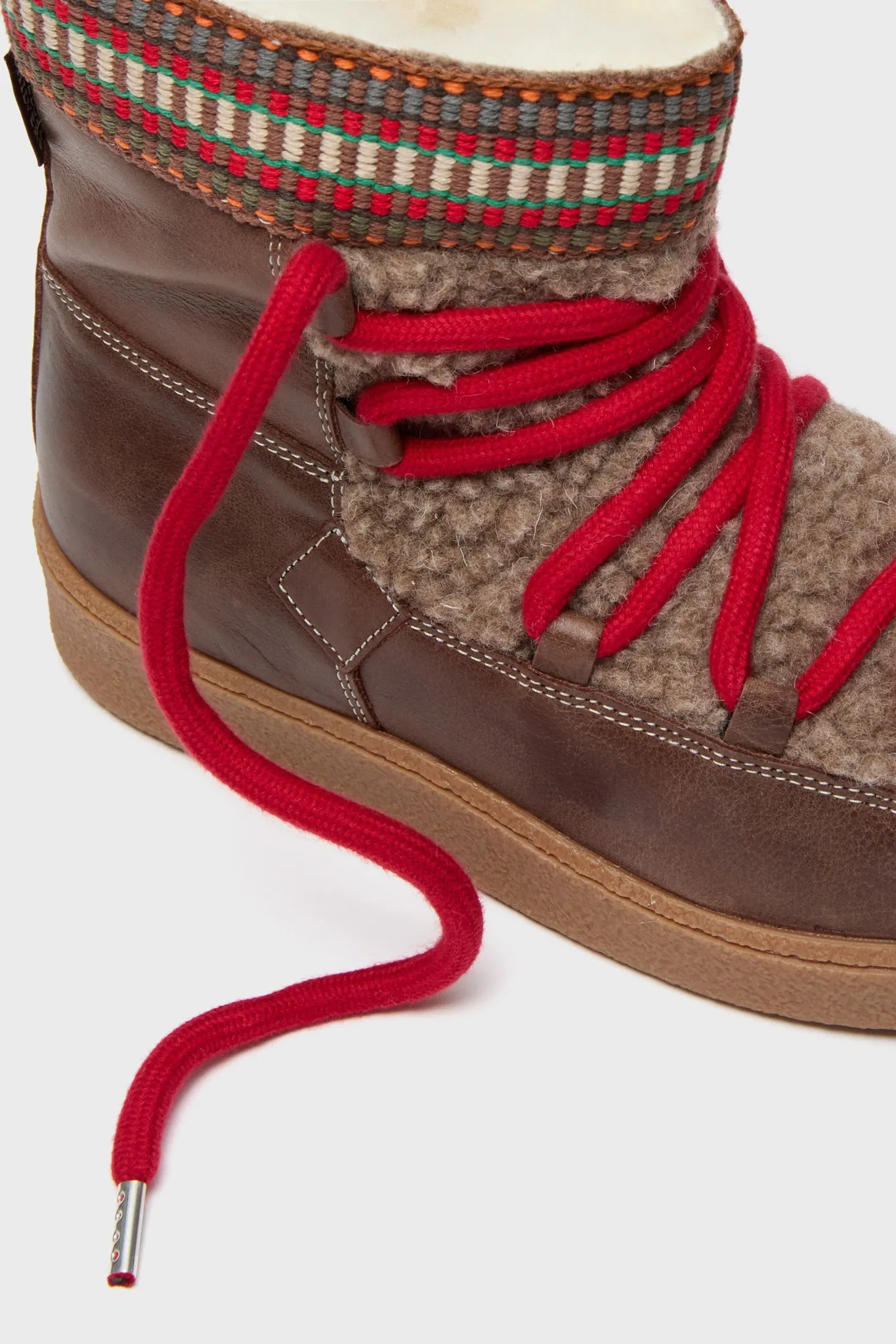 Dark Brown and Multi Cosmos Leather Wool-Lined Boots sold by Tuckernuck product image thumbnail 5