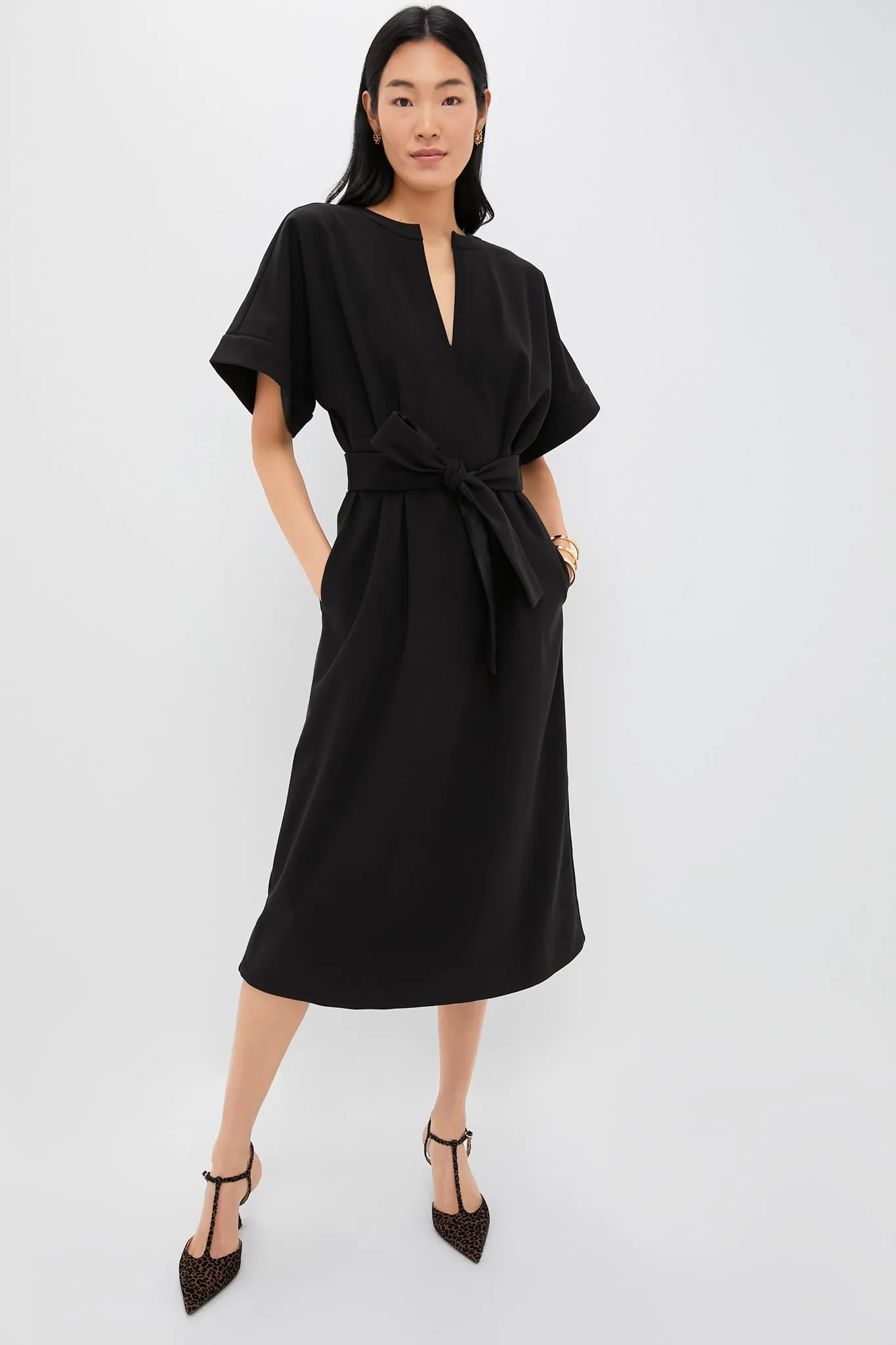 Black Double Face Flannel Gianna Dress sold by Tuckernuck