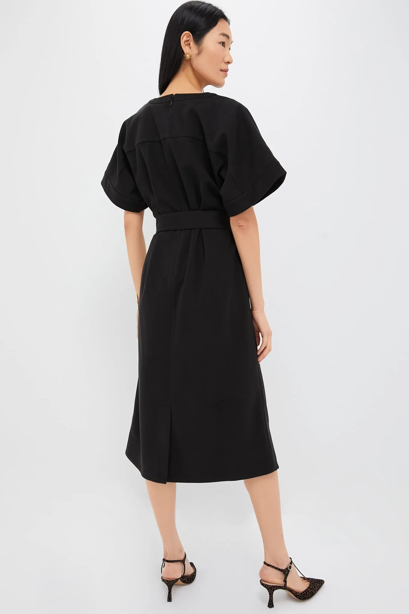 Black Double Face Flannel Gianna Dress sold by Tuckernuck product image thumbnail 4