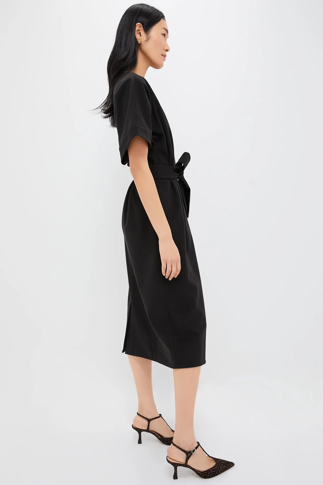 Black Double Face Flannel Gianna Dress sold by Tuckernuck product image thumbnail 3