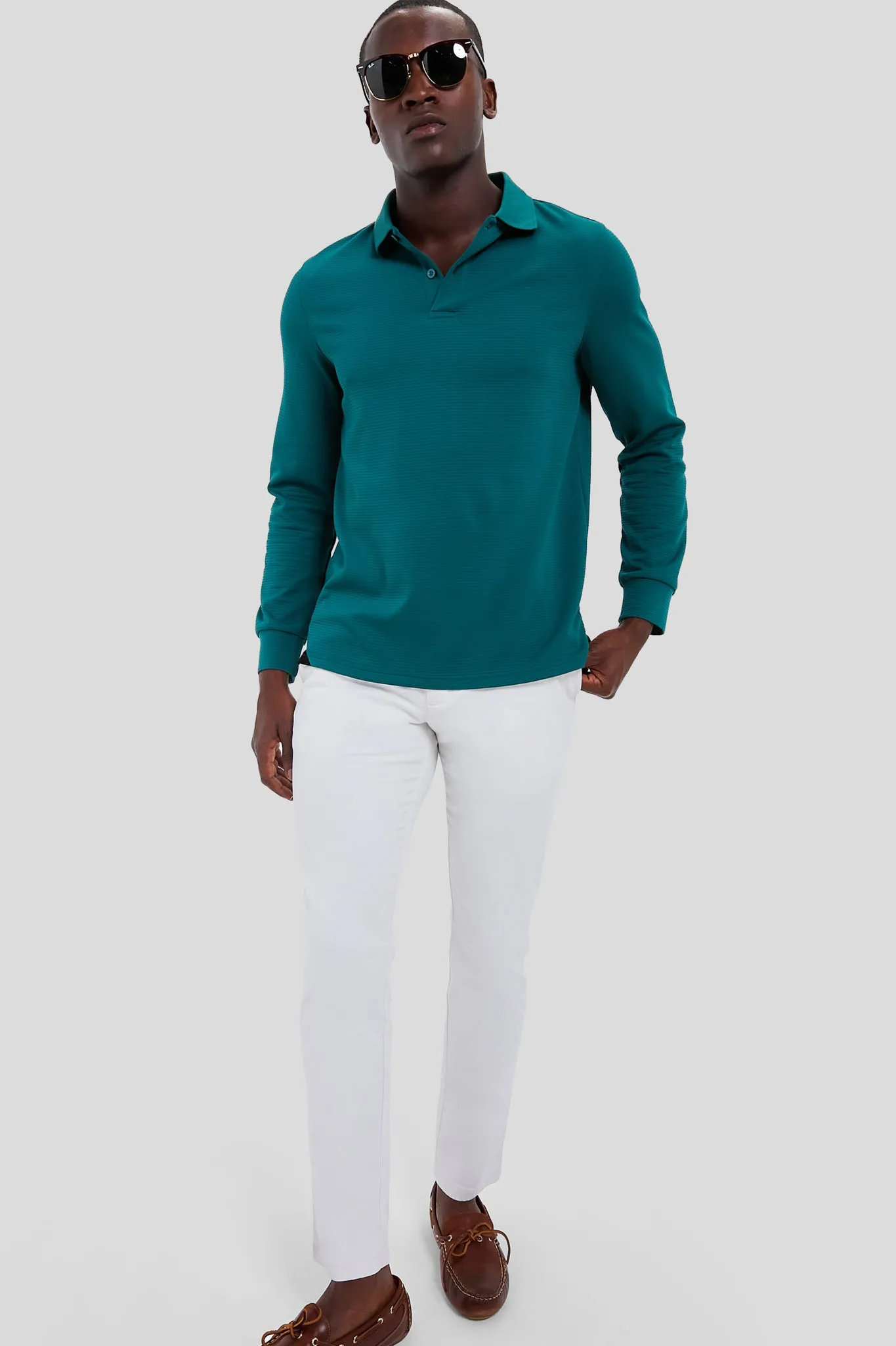 British Racing Green Cordova Long Sleeve Polo sold by Tuckernuck product image thumbnail 2