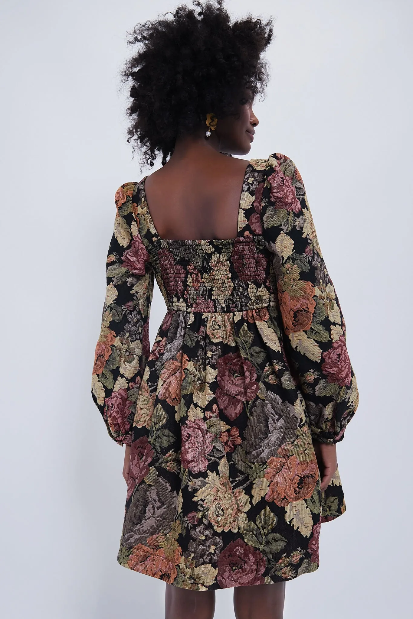 Chocolate Multi Fleur Dress sold by Tuckernuck product image thumbnail 4