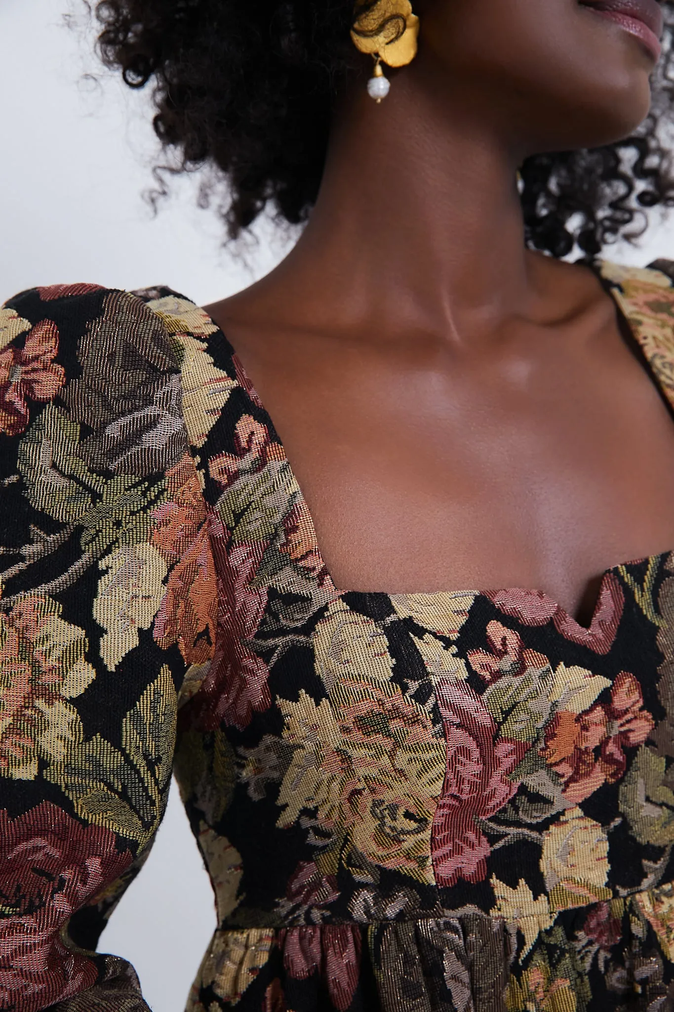 Chocolate Multi Fleur Dress sold by Tuckernuck product image thumbnail 5
