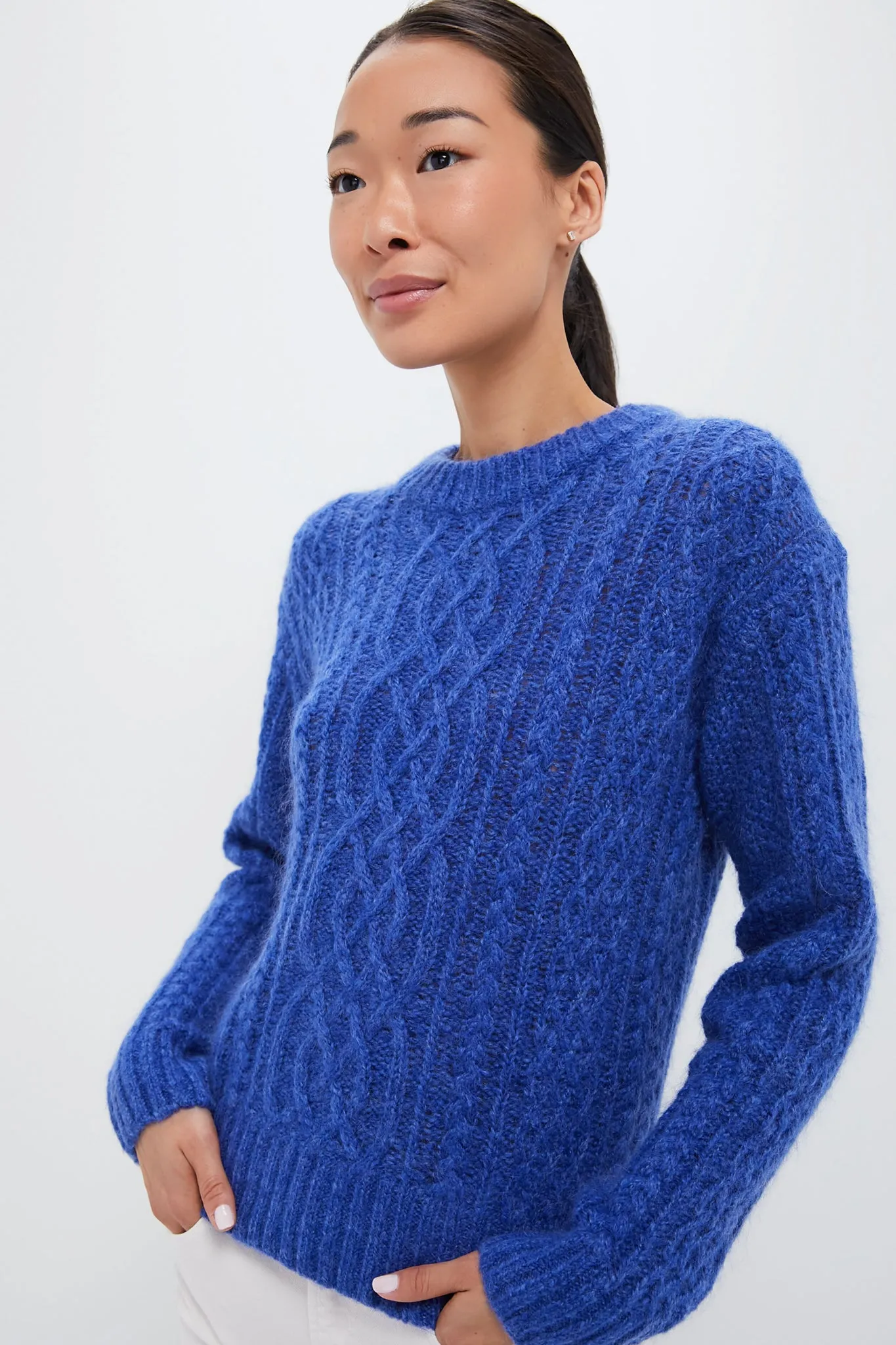 Cobalt Willow Fisherman Sweater sold by Tuckernuck