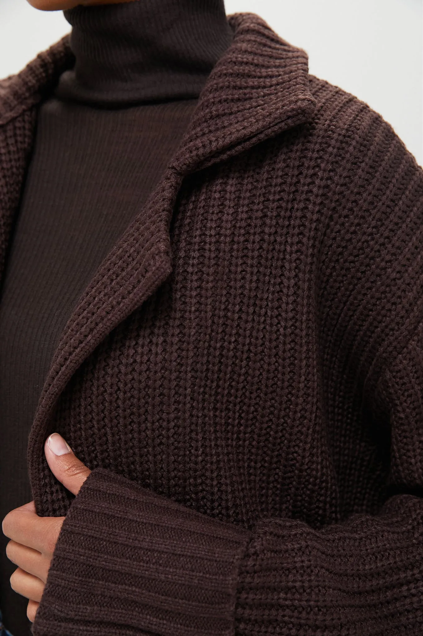 Brown Collar Coatigan sold by Tuckernuck product image thumbnail 3