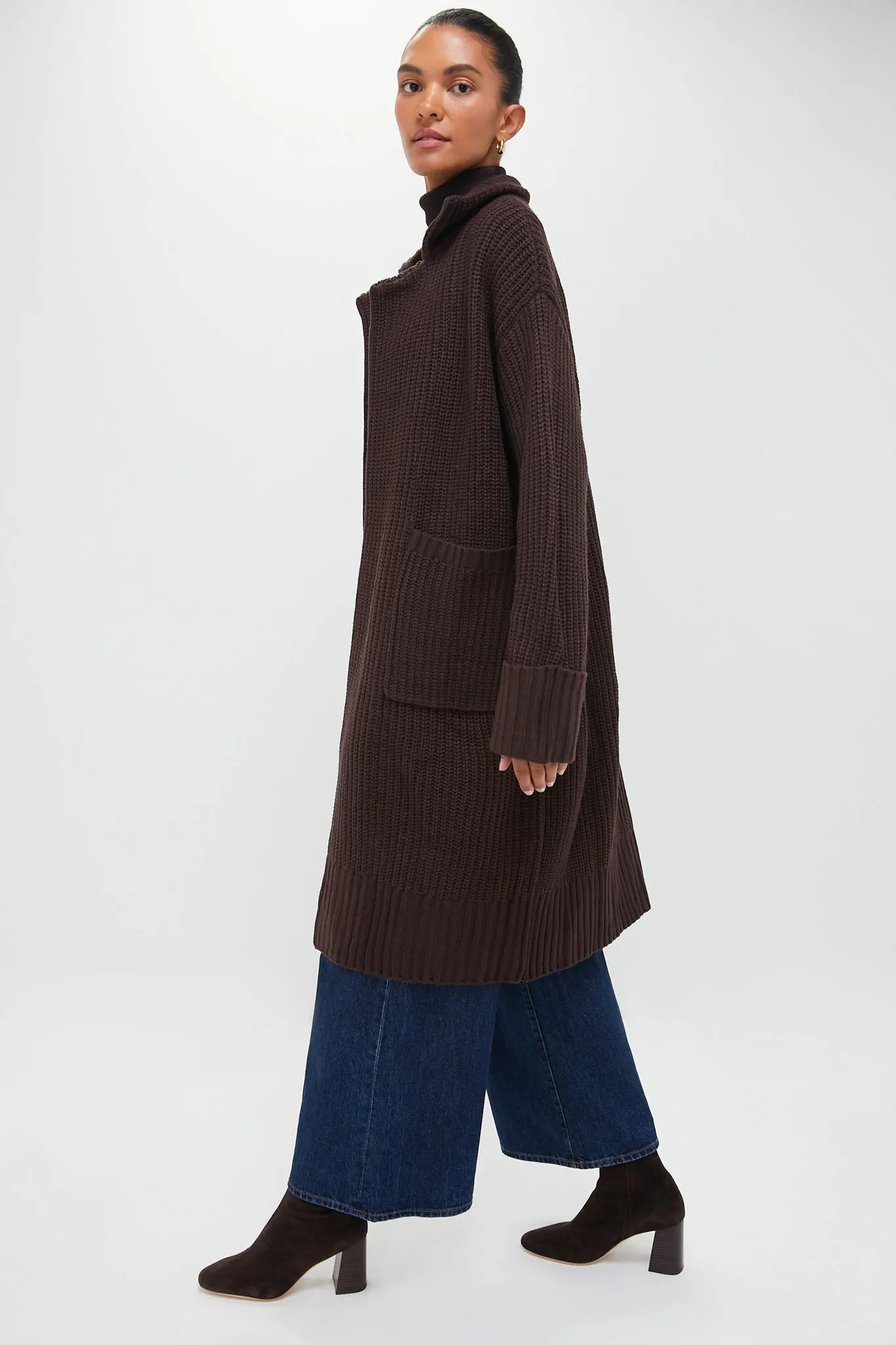 Brown Collar Coatigan sold by Tuckernuck product image thumbnail 4