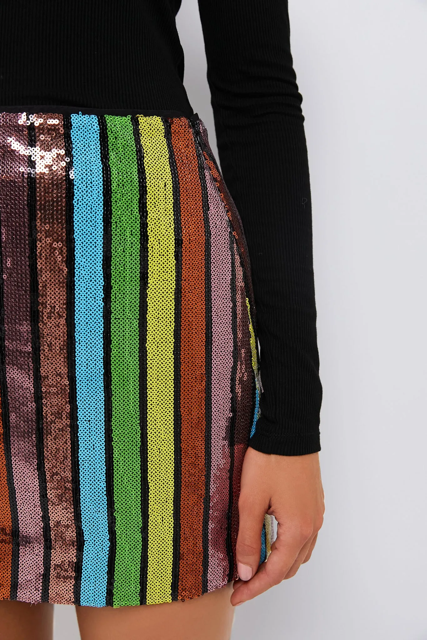 Sequin Stripe Jenna Mini Skirt sold by Tuckernuck product image thumbnail 5