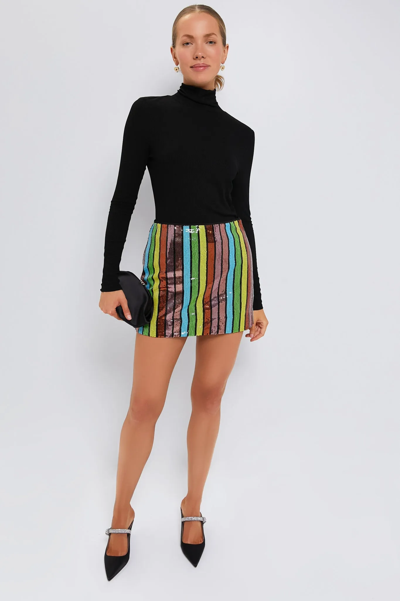 Sequin Stripe Jenna Mini Skirt sold by Tuckernuck product image thumbnail 2