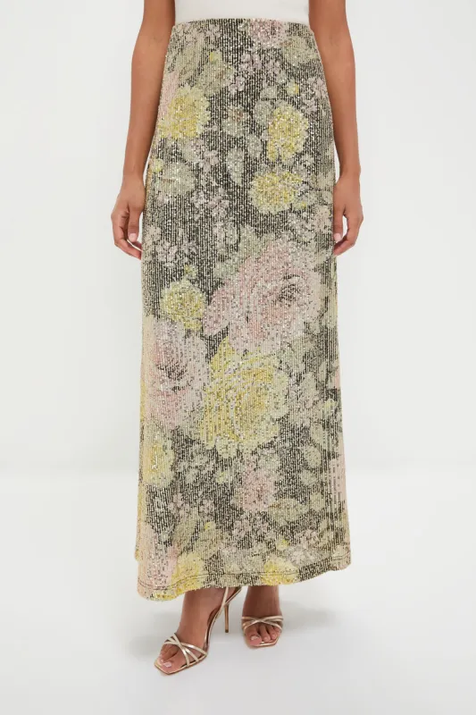 Evening Roses Maxi Sequins Skirt sold by Tuckernuck
